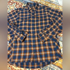 Sitka Gear Ashland Lightweight Flannel Shirt Blue and Orange Plaid